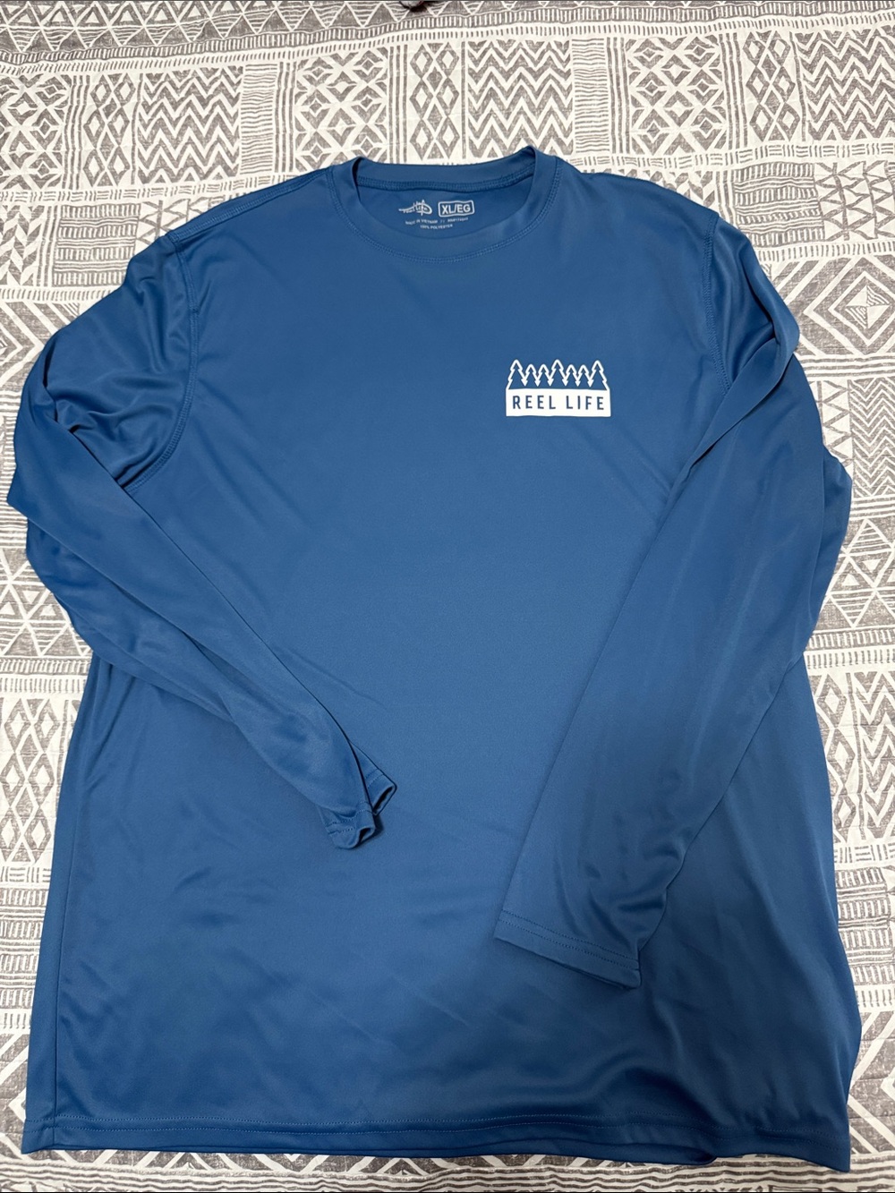 Reel Life Men's Long-Sleeve Performance Shirt - Blue